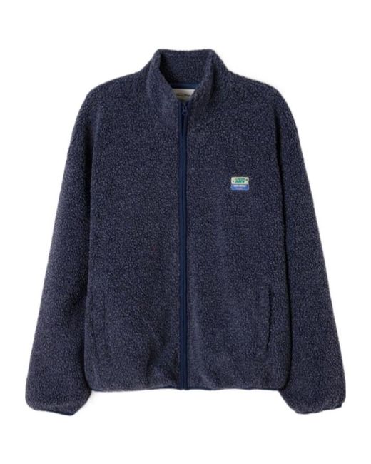 American Vintage Blue Long Sleeve Casual Jacket for men