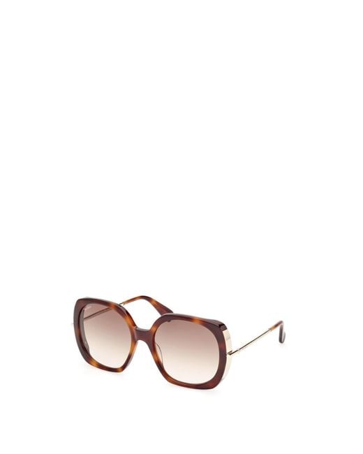 Max Mara Pink Oval Frame Sunglasses