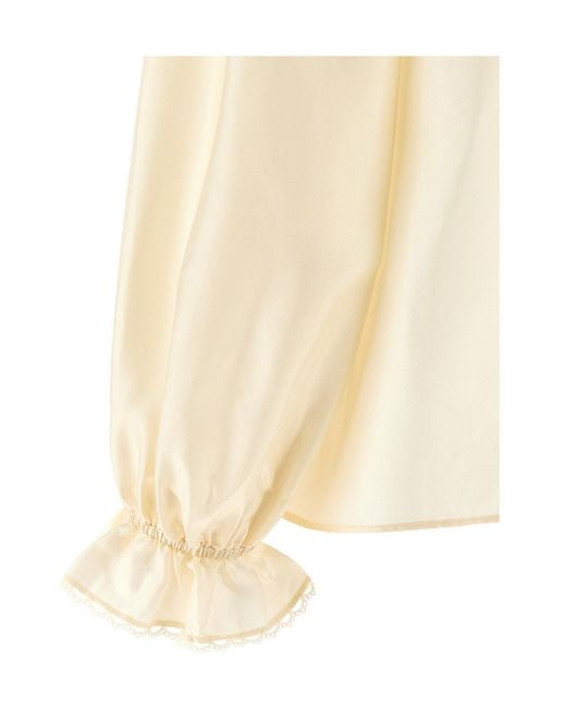 Zimmermann Natural 'Lace Billow' Blouse