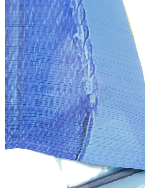 Pleats Please Issey Miyake Blue Pleats Please Issey Miyake City Collage Madame-T Scarf