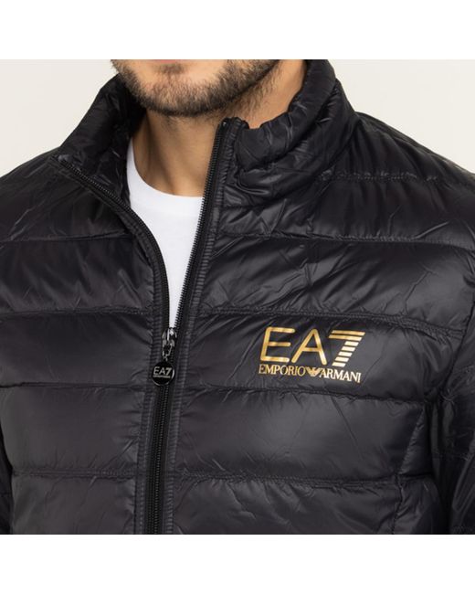 EA7 Blue Zipped Padded Jacket for men