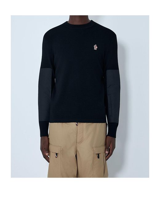 Moncler Blue Long-Sleeved Knitwear for men