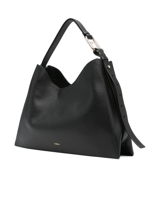 Furla Black Nuvola Zipped Shoulder Bag