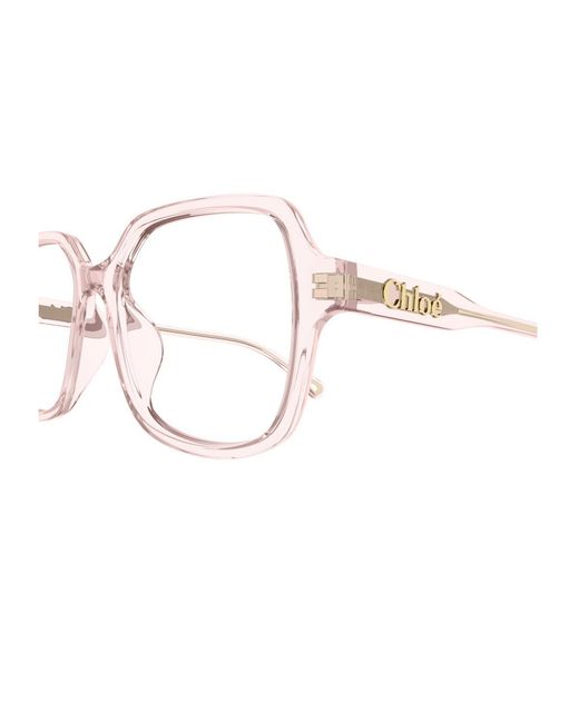 Chloé White Chloé Eyewear Square Frame Glasses