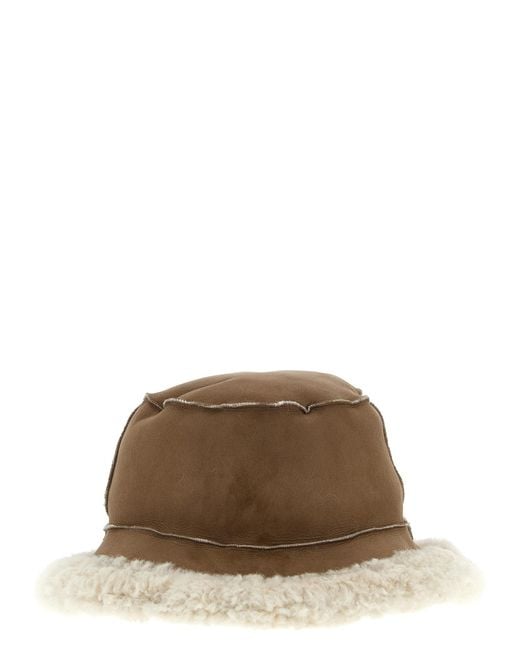 Brunello Cucinelli Brown Fuzzy Bucket Hat