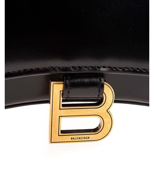 Balenciaga Black Hourglass Mini Chain Wallet