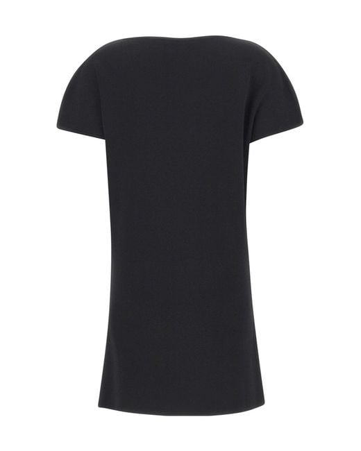 Kaos Black Day By Day Boat-Neck Knitted Dress