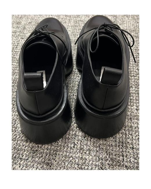 Jil Sander Green Tie Loose Cake Shoes With Thick Soles