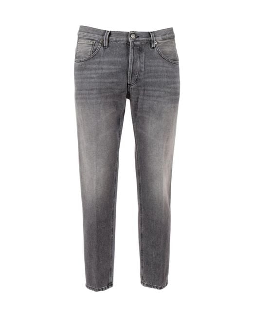 Dondup Gray Brighton Carrot Fit Jeans for men