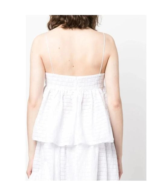 CECILIE BAHNSEN White Spaghetti Strap Suspenders
