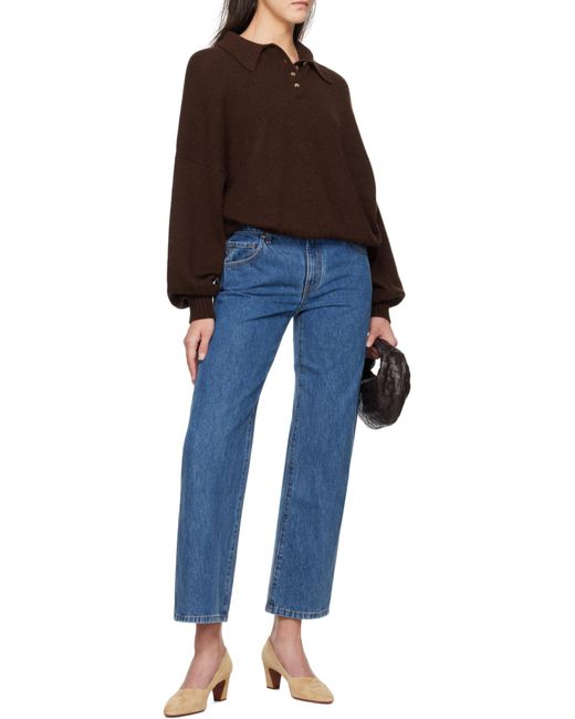 Khaite Blue Kerrie Straight-Leg Jeans