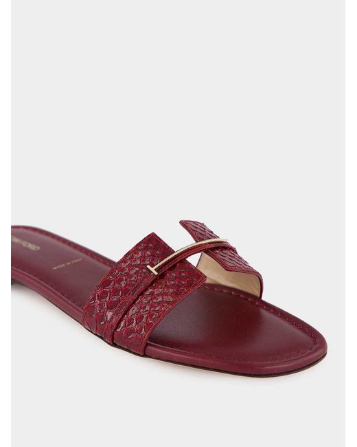 Tom Ford Purple Textured-Strap Buckle Flat