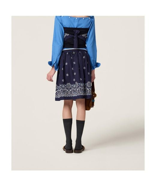 Miu Miu Blue Skirts