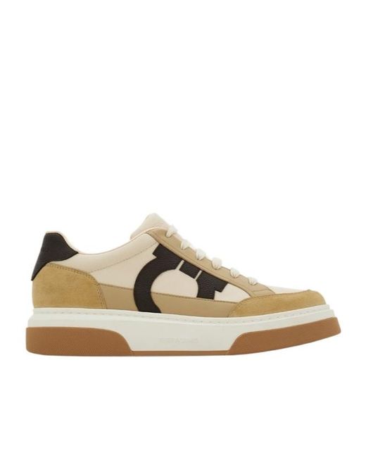 Ferragamo Natural Cassina Sneakers for men