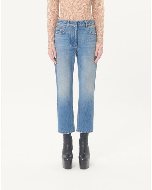 Valentino Blue Denim Trousers