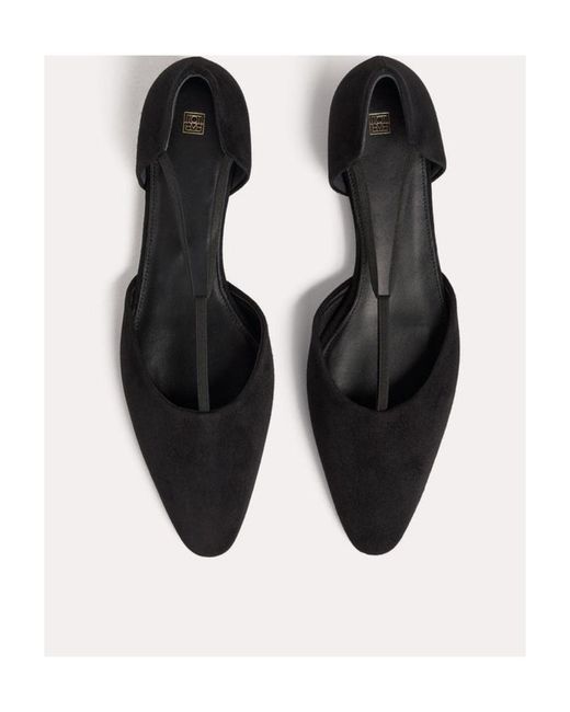Totême  Black Totême Pointed Toe Ballet Flats