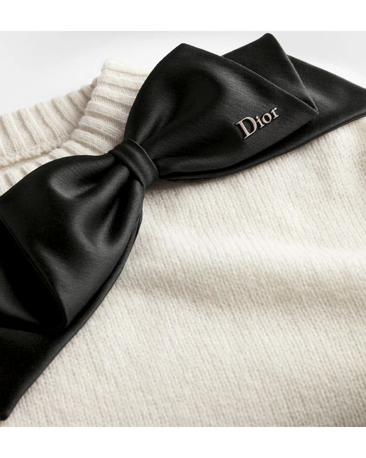 Dior White Cropped Sweater