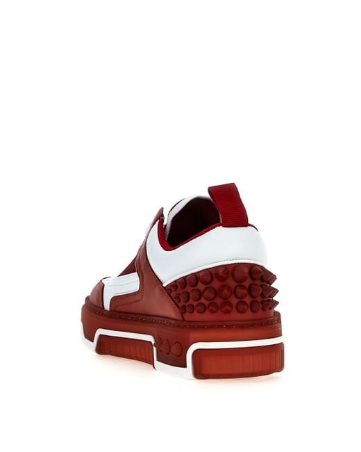 Christian Louboutin Red 'Astroloubi Flat' Sneakers for men