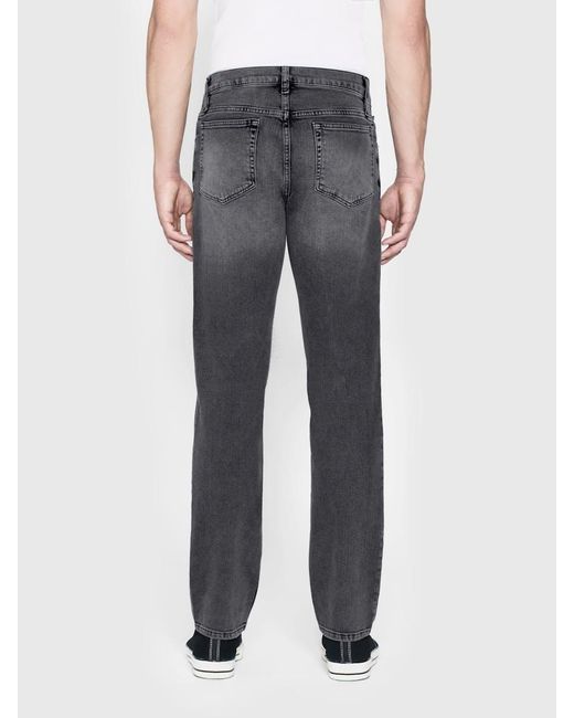 FRAME Blue Mid-Waist Straight Pants