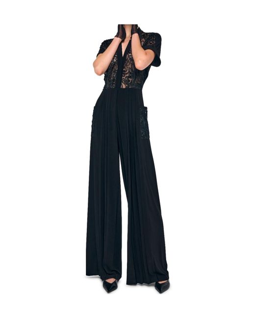 Norma Kamali Blue Geralyn Short-Sleeves Jumpsuit