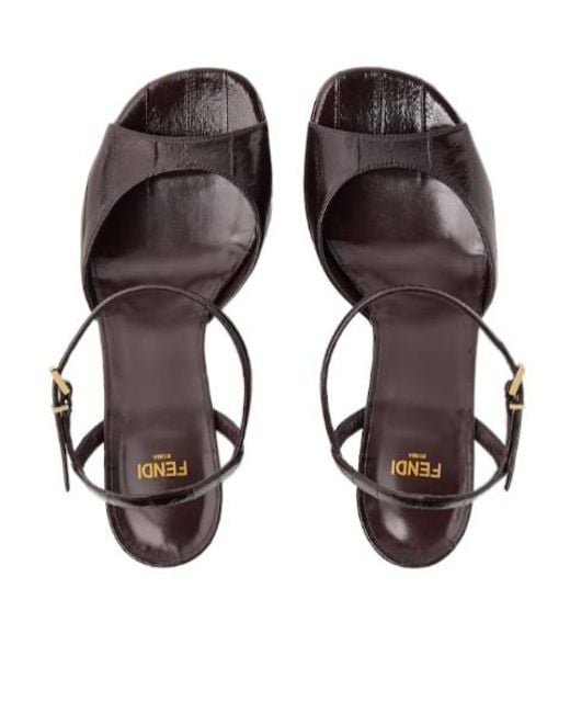 Fendi Brown Arco Hagfish High-Heeled Sandals