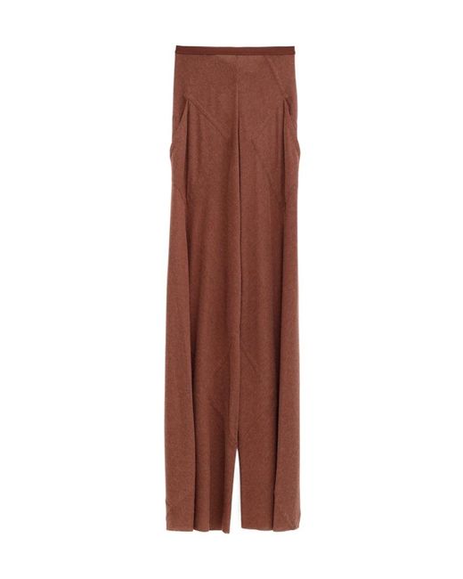Rick Owens Brown Pocket Trousers