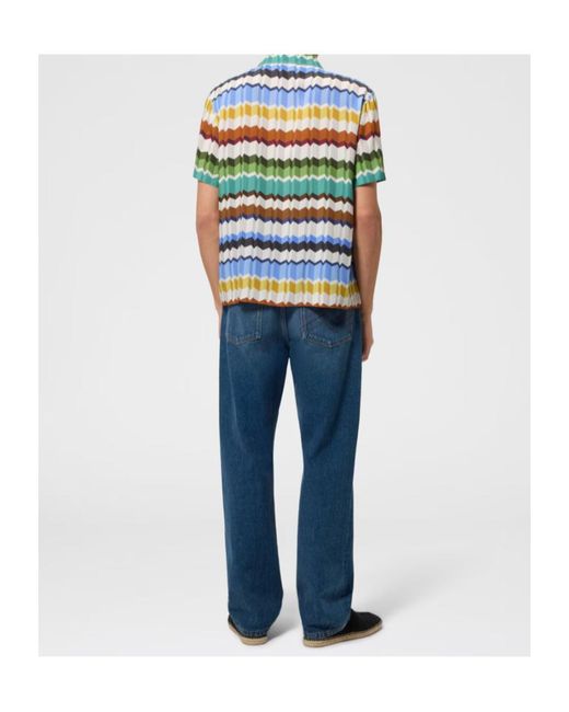 Missoni Blue Zigzag Shirt for men