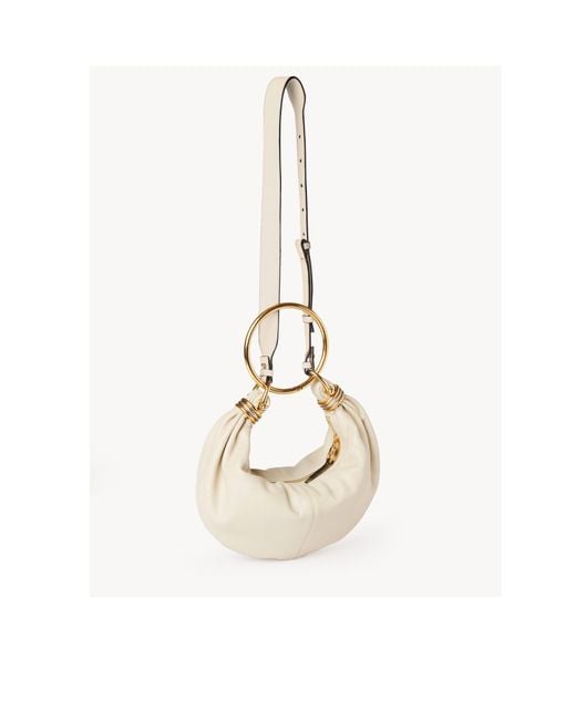 Chloé White Chloé Bracelet Zip-Detailed Small Hobo Bag