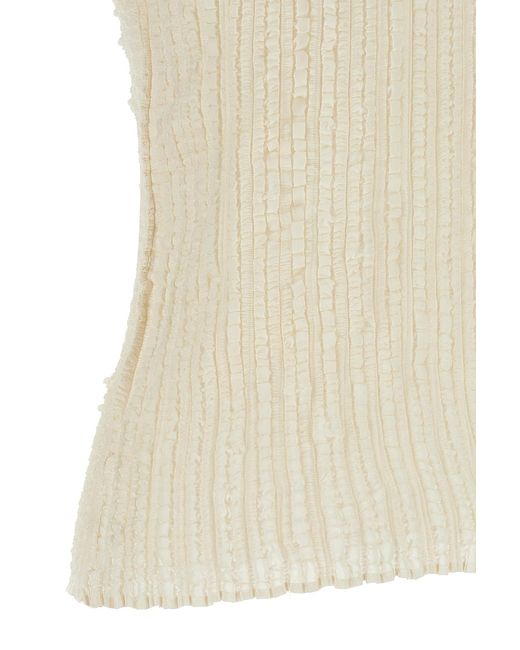 Issey Miyake Natural Jellyfish Pleated Tank Top