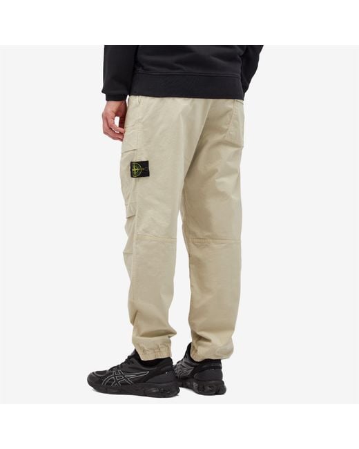 Stone Island Natural Cotton Twill Trousers for men