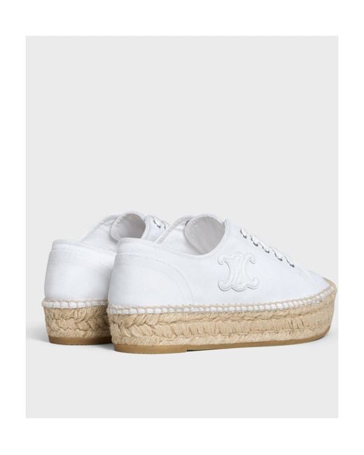 Céline White Les Espadrilles Lace-Up