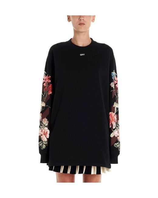 Off-White c/o Virgil Abloh Black Flower Printed Dress