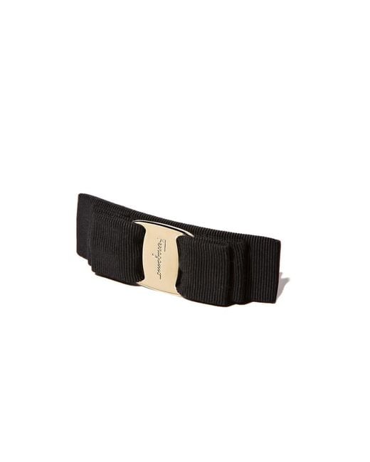 Ferragamo Black Ferragamo Vara Bow Hair Clip