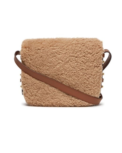 Soeur Brown Flap Shoulder Bag