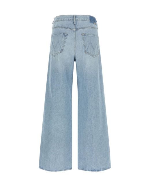 Mother Blue The Ditcher Roller Wide-Leg Jeans