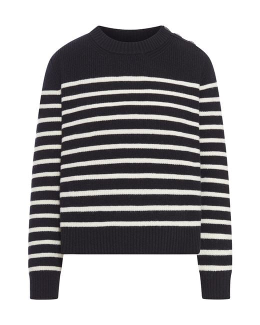 Roberto Collina Black Striped Sweater