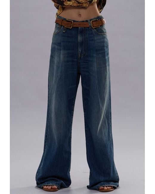 R13 Blue Logo Patch Damon Jeans