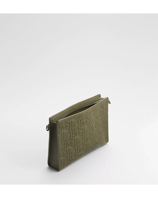 Dior Green A5 Triangle Pouch for men