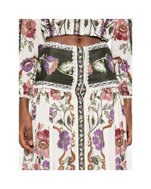 Farm Rio Multicolor Patterned Skirt