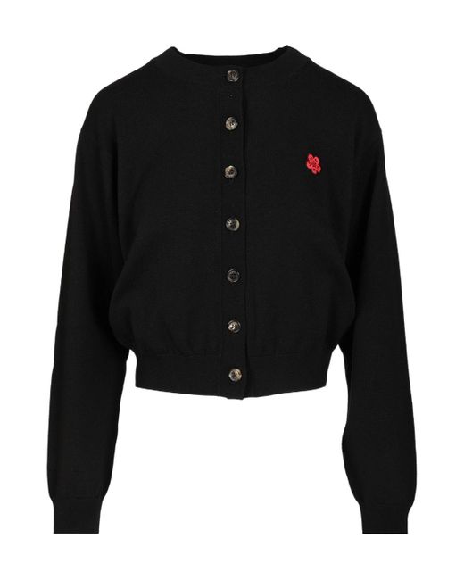 KENZO Black Boke Flower Knitted Cardigan