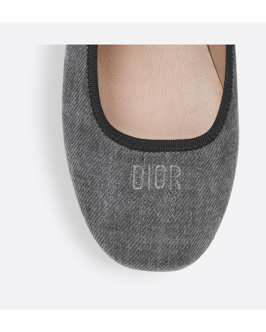 Dior Black Round-Toed Ballet Flats