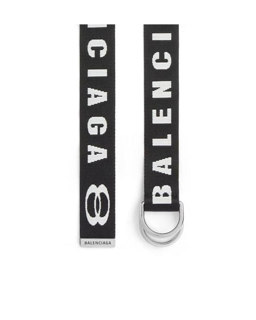 Balenciaga White D-Ring Belt for men