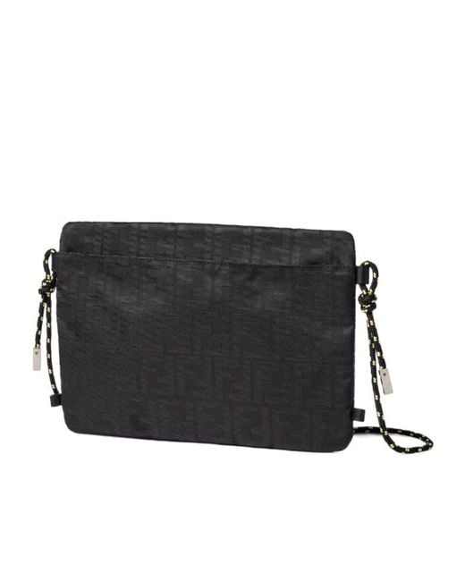 Fendi Black Superlight Ff Zucca Fabric Pouch for men