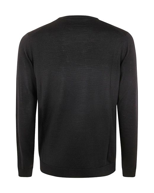 Nuur Black Round Neck Sweater for men