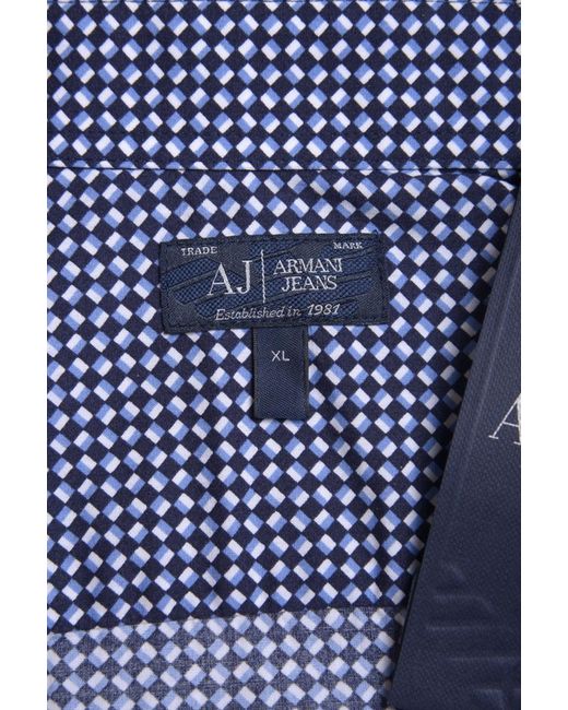 Armani Jeans Blue Slim Shirt for men
