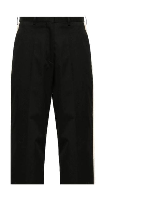 Palm Angels Black Cotton Trousers