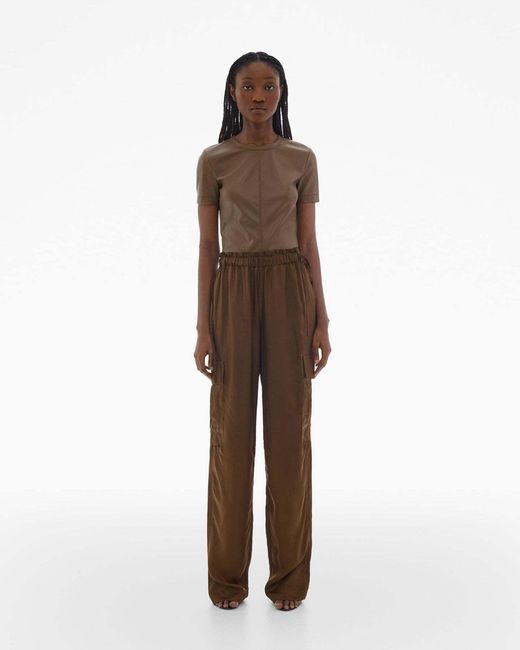 Helmut Lang Brown Pull-On Wide-Leg Cargo Pants