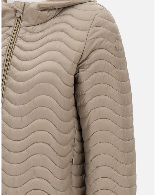 Save The Duck Brown Sirena Hooded Puffer Jacket
