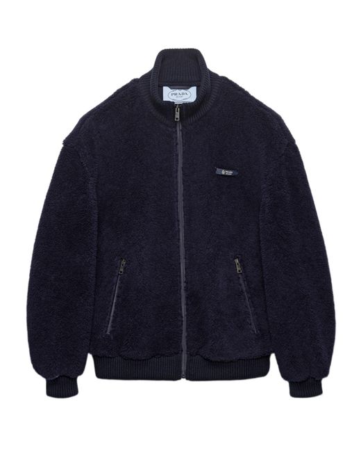 Prada Blue Zip-Up Fleece Jacket