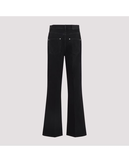 Bottega Veneta Black Logo Patch Flared Leg Jeans